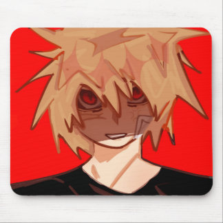 Tapis De Souris Edgy Anime Boy Aesthetic Mousepad - Red & Black Gr