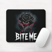 Tapis De Souris Edgy 'Bite Me' Design Rose gothique (Avec souris)