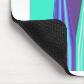 Tapis De Souris Edgy Blue Purple Cyan Chevron Art Imprimer (Coin)