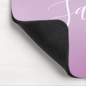 Tapis De Souris Editable Soft Mauve Ombre & White Text Script (Coin)