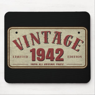 Tapis De Souris Édition limitée vintage 1942 avec pièces d'origine