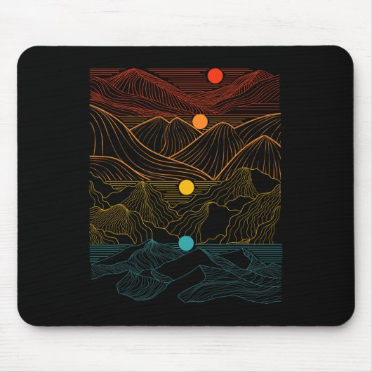 Tapis De Souris Edm Techno Sun Moon Music Festival Dancing D (Devant)