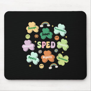 Tapis De Souris Éducation Spéciale Sped St Patricks Day Trèfle Spe