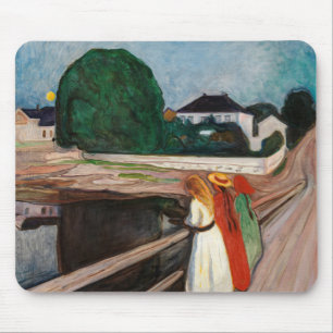 Tapis De Souris Edvard Munch - Les filles sur le pont