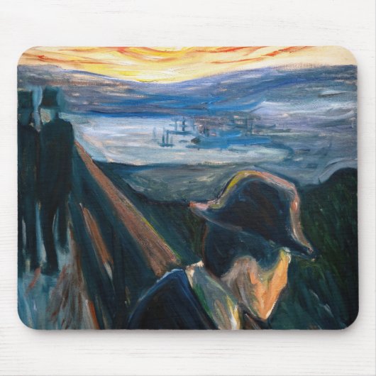 Tapis De Souris Edvard Munch - Maladie d'humeur au coucher du sole (Devant)