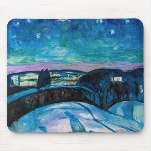 Tapis De Souris Edvard Munch - Nuit étoilée 1922 (Devant)
