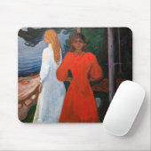 Tapis De Souris Edvard Munch - Rouge et Blanc (Avec souris)