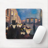 Tapis De Souris Edvard Munch - Soirée sur Karl Johan Street (Avec souris)