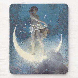 Tapis De Souris Edwin Blashfield Étoiles Scatting Art Nouveau