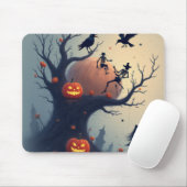 Tapis De Souris Eerie Halloween Tree (Avec souris)