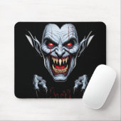 Tapis De Souris Eerie Vampire Face Mousepad (Avec souris)