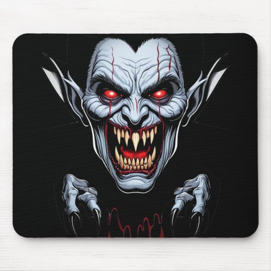 Tapis De Souris Eerie Vampire Face Mousepad (Devant)