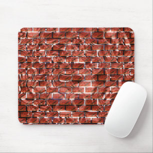Tapis De Souris Effet de brique rouge sur le dessin de cercles mét