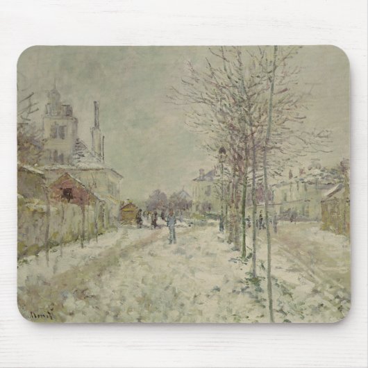 Tapis De Souris Effet de neige de Claude Monet | (Devant)