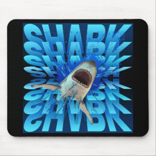 Tapis De Souris effet de texte requin typographie