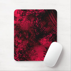 Tapis De Souris Effet Dessin de peinture rouge et noir
