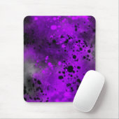 Tapis De Souris Effet Dessin de peinture Violet & Noir (Avec souris)
