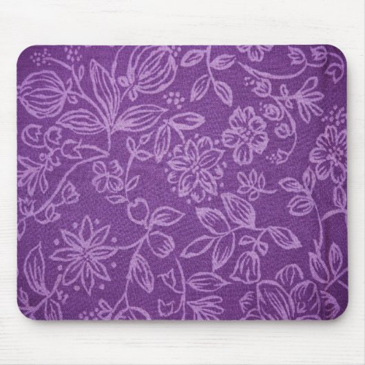 Tapis De Souris Effet floral pourpre de tissu (Devant)