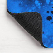 Tapis De Souris Effet Paint Splatter Bleu & Noir (Coin)