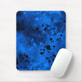 Tapis De Souris Effet Paint Splatter Bleu & Noir (Avec souris)