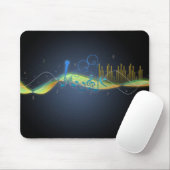 Tapis De Souris Effets lumineux cool musique notes tourbillons de (Avec souris)