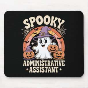 Tapis De Souris Éffrayant administratif fantôme permanent Citrouil