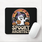 Tapis De Souris Éffrayant Architect Ghost Citrouille Architecture (Avec souris)
