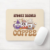 Tapis De Souris Éffrayant Avant Café (Avec souris)