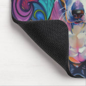 Tapis De Souris Éffrayant Bull Terrier Halloween sorcière et Citro (Coin)