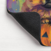 Tapis De Souris Éffrayant Chow Chow Chien Halloween sorcière et Ci (Coin)