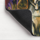 Tapis De Souris Éffrayant Halloween Hound Sorcière Et Citrouille (Coin)