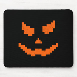 Tapis De Souris Effrayant Halloween Jack-o'-lantern Citrouille mal