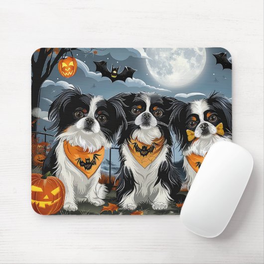 Tapis De Souris Éffrayant japonais Halloween Chin (Avec souris)