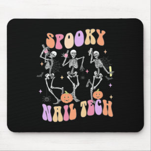 Tapis De Souris Éffrayant Nail Tech Funny Skeleton Nail Tech Hallo