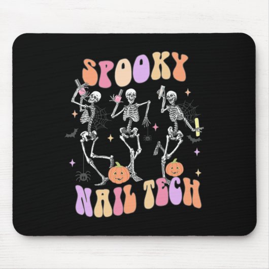 Tapis De Souris Éffrayant Nail Tech Funny Skeleton Nail Tech Hallo (Devant)