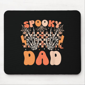 Tapis De Souris Éffrayant Papa Halloween Squelette Costume Retro S