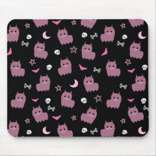 Tapis De Souris Éffrayant pastel goth llama motif sorcière viole