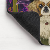 Tapis De Souris Éffrayant Pekingese Chien Halloween sorcière et Ci (Coin)