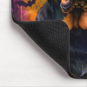 Tapis De Souris Éffrayant Rottweiler Chien Halloween sorcière et C (Coin)