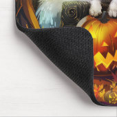 Tapis De Souris Éffrayant Samoyed Chien Halloween sorcière et Citr (Coin)