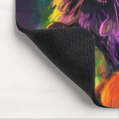 Tapis De Souris Éffrayant Turc Angora Chat Halloween Citrouille so (Coin)