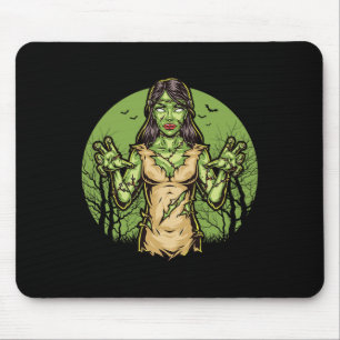 Tapis De Souris Éffrayant Zombie drôle Halloween effrayante Zombie