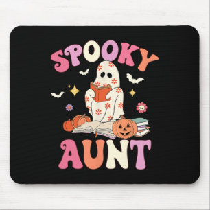 Tapis De Souris Éffrayante Tante Retro Super Floral Ghost Hallowee