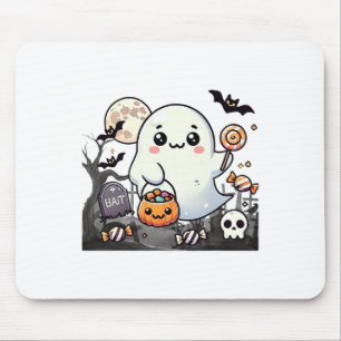 Tapis De Souris Éffrayants amis mignons Halloween Ghost Citrouille