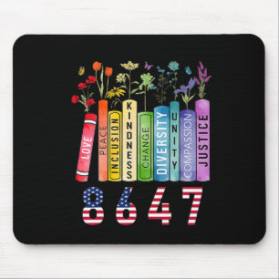 Tapis De Souris Egalité des droits Livre Flower Anti Trump Feminis