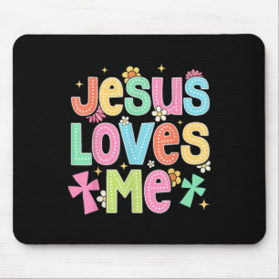 Tapis De Souris Église chrétienne biblique Groovy Jésus m'aime