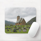 Tapis De Souris Église de barre avec le cimetière dans le mousepad (Avec souris)