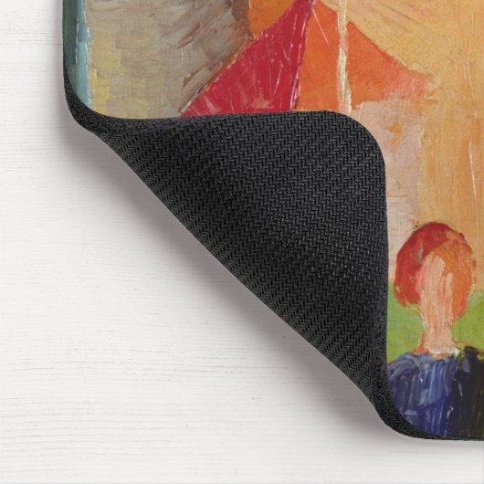 Tapis De Souris Église décorée des drapeaux (Coin)