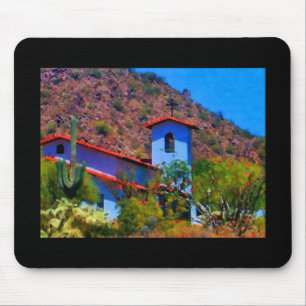 Tapis De Souris église du désert mousepad