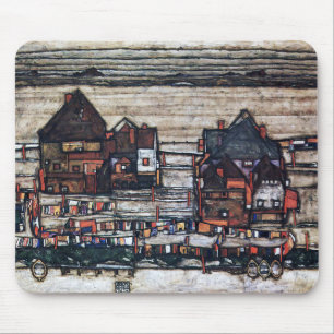 Tapis De Souris Egon Schiele, "Maisons avec blanchisserie"